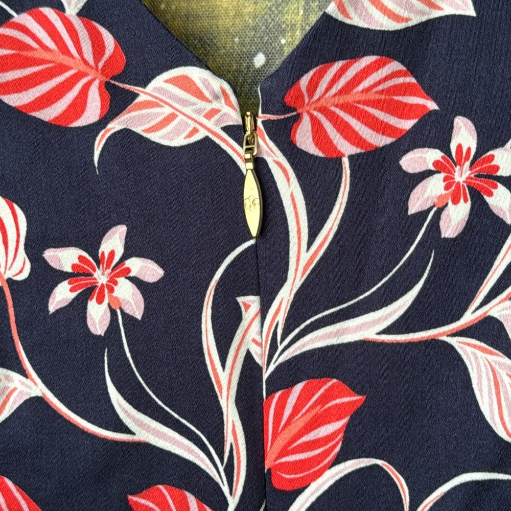 Draper James Navy and Red Floral Dress - Picture 3 of 5